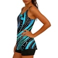 thumbnail image 5 of HOMBOM Womens Modest Tankini Swimsuits Two Piece Boyshorts Swimwear Tummy Control Floral Bathing Suit for Adult,Black,L, 5 of 8