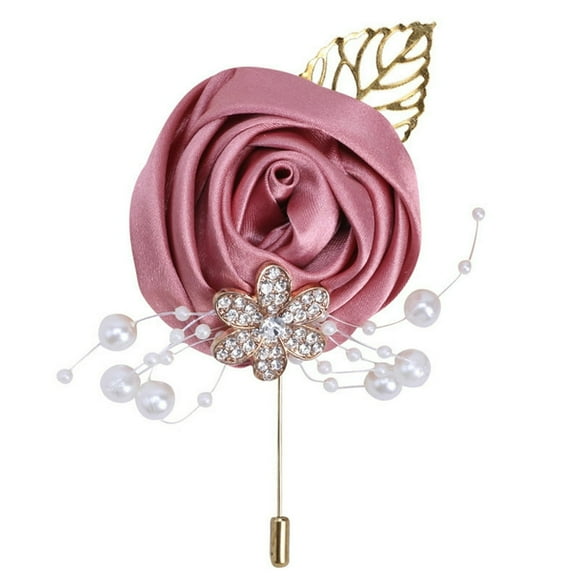 Wedding Wrist Flower Artificial Flower Corsage Wrist Corsage with Faux Pearl Chain Romantic Realistic Wedding or Prom