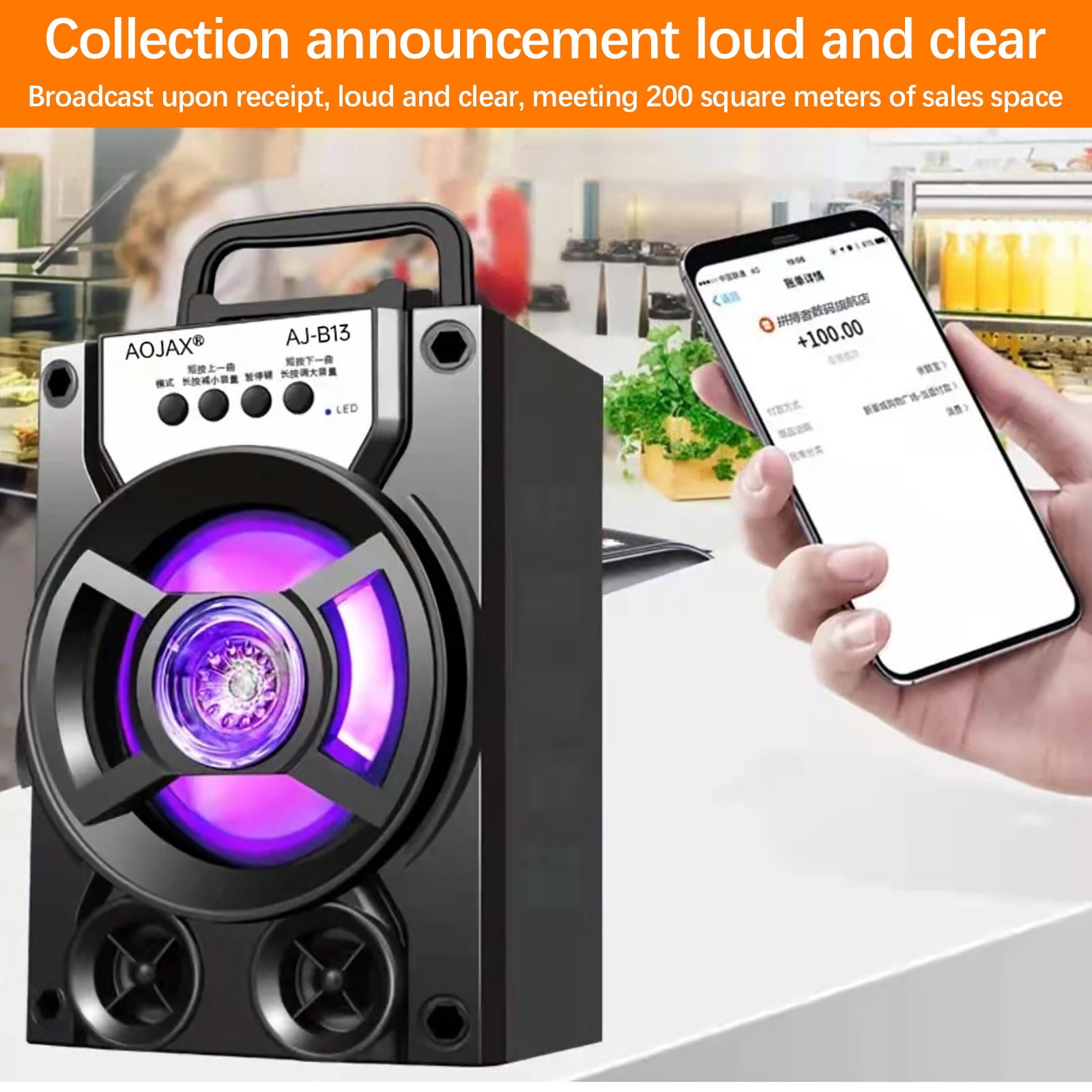 cvlncycling Clearance Bluetooth Speaker Waterproof,Bluetooth Speaker for TV,Wireless Bluetooth Speaker Outdoor Portable High Volume Subwoofer Card Audio,for Family Gatherings and Outdoor