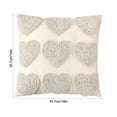 thumbnail image 4 of Xihbxyly Funda de Almohada con Diseño de Corazón, Diseño Bordado Multicolor, de Lino, Ideal para Decorar El Sofá, con Cremallera Invisible, Lavable a Máquina, Regalo Familiar, 45 X 45 Cm., 4 of 7