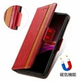 thumbnail image 2 of Case for Sony Xperia 1 III Cover Leather Wallet Folio Case Book Design Flip Magnetic Closure - Red, 2 of 5
