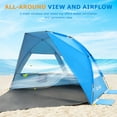 thumbnail image 4 of Gorich UPF 50+ Beach Tent, Windproof Sun Shelter for 3-6 People, Easy Setup & Foldable with 5 Sandbags, Spacious Portable Sunshade, 4 of 6