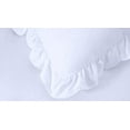 thumbnail image 3 of Chezmoi Collection Sinclair 3-Piece Ruffle Skirt Bedspread Set, Soft Lightweight French Country Chic Farmhouse Crinkle Texture Microfiber Bedding, Queen, White, 3 of 8