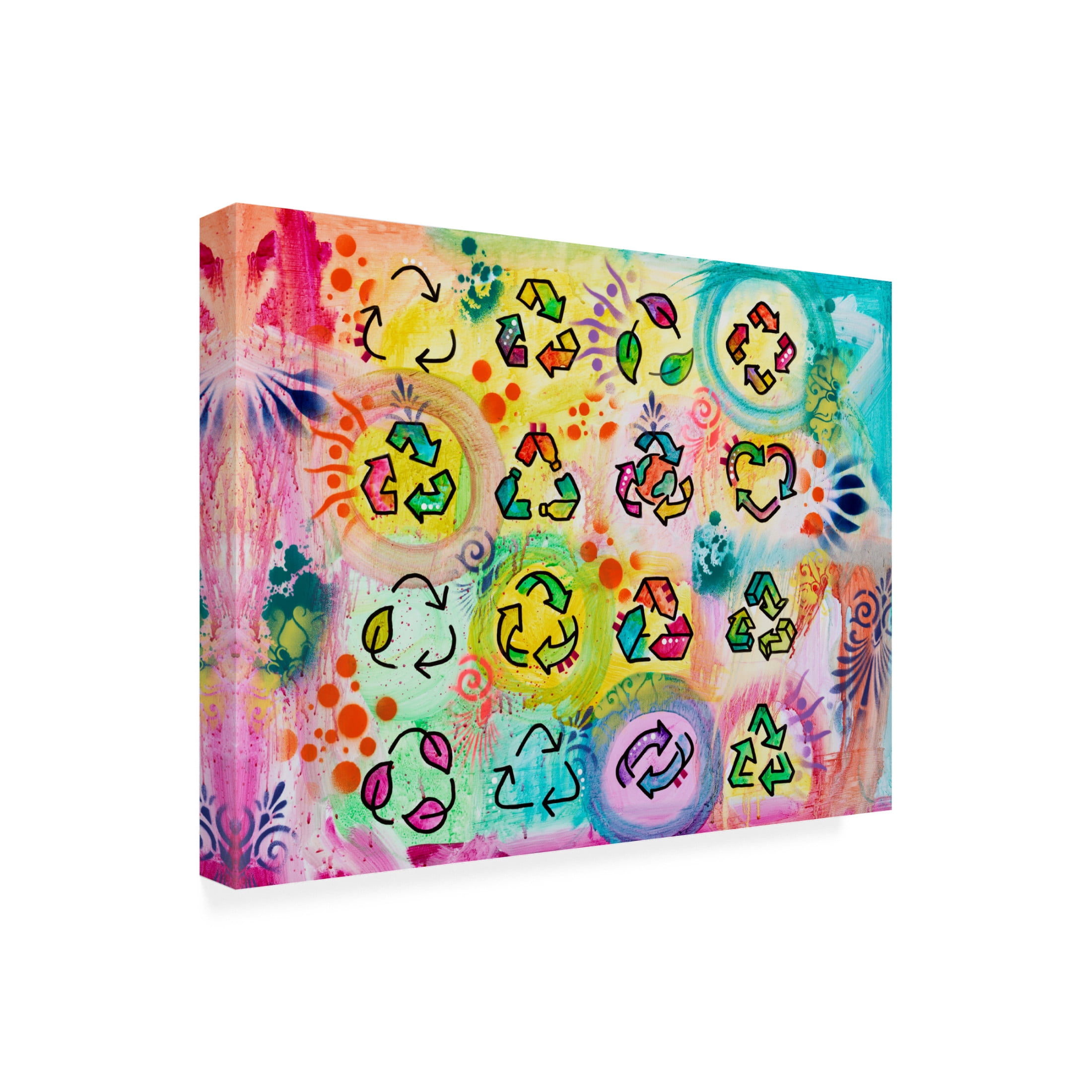 Canvas Wall Art - Dean Russo 'Recycle' Wall Art for Living Room, Bedroom, or Office Décor by Trademark Fine Art - 19 x 14 Inches