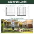 thumbnail image 6 of FXW Garden Fence Outdoor for the Yard – 24in(H) x 15.2ft(L) Heavy Duty Metal Animal Barrier for Dog, No Dig Decorative Dog Fence, 8 Panels, Silver, 6 of 6