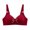 Wine, variant on Gymayou Wire-Free Full Coverage Bra for Middle-Aged Elderly Women Adjustable Shoulder Straps Gentle Support Anti-Sagging Comfort Everyday Underwear Beige L