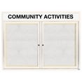 thumbnail image 3 of Aarco Products DCC4860RHI 2-Door Illuminated Enclosed Bulletin Board with Header - Clear Satin Anodized, 3 of 18