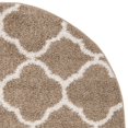 thumbnail image 3 of SAFAVIEH New York Ruben Geometric Quatrefoil Area Rug, Dark Beige/Ivory, 6'7" x 6'7" Round, 3 of 5