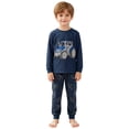 thumbnail image 5 of TAmten Big Boys Pajamas 2T 3T 4T 5T 6T 7T 8T Boys Long Sleeve Top and Pants Snug Fit 2 Piece Pajama Sets Size 3-4 Years, 5 of 9