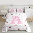 thumbnail image 2 of Castle Fairy Bow Personalized Initial A Twin Comforter Sets,Dreamy Bow Knot Bedding Set, 2 of 8