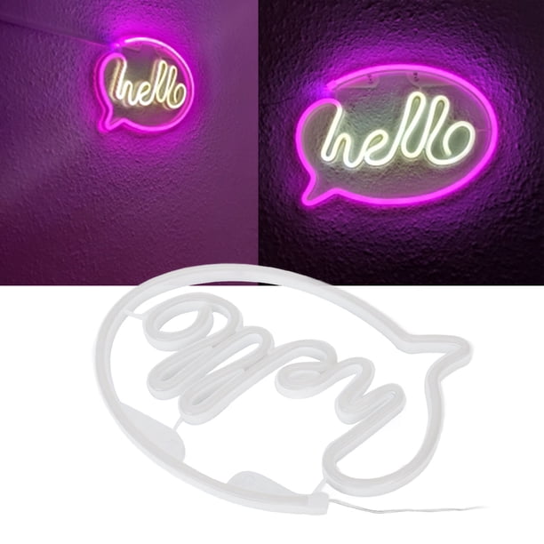 Hola Letrero De Neón, Letrero De Neón LED Respetuoso Con El Medio Ambiente IP45 Más Seguro Para Fiestas Para Decoración De Restaurantes Para Decoración De Bares