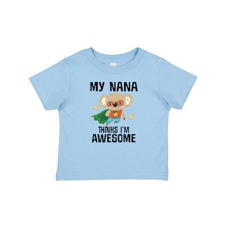 

Inktastic Nana Thinks Im Awesome Grandson Gift Baby Boy T-Shirt
