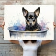 thumbnail image 4 of Australian Kelpie Dog Canvas Bathroom Décor - Unique Bath Wall Decor - Modern Canvas Bathroom Wall Art - Room Decor - Bathroom Decorations - Restroom Sign - Wall decor living room, 4 of 4