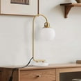 thumbnail image 4 of SUNMORY 20" Marble Table Lamp, Modern Desk Lamp with 3 Color Temperatures, Bedside Lamp with Marble Base & Glass Lampshade, Convenient Rocker Switch, Nightstand Lamp for Bedroom, Living Room, Office, 4 of 15
