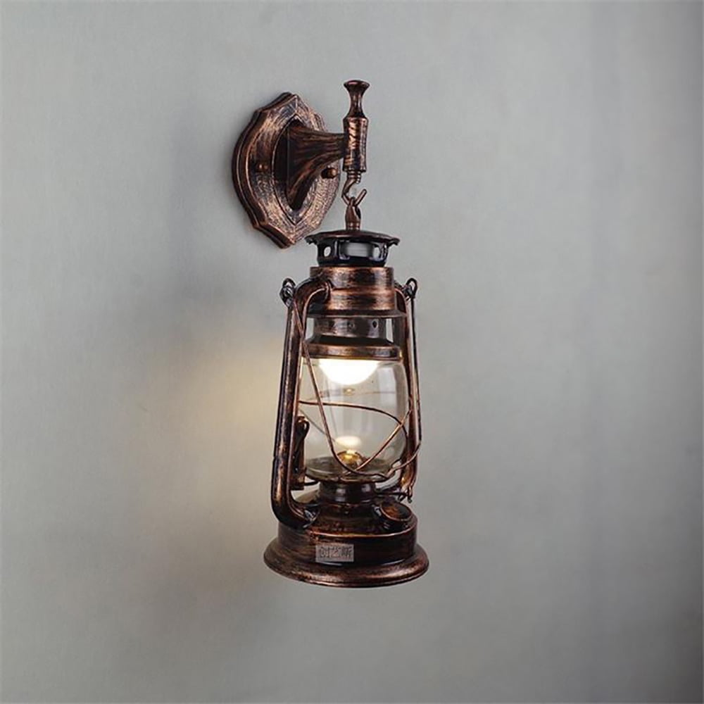 Dwellnix Industrial Wall Light, Clear Glass Shade Sconce With Warm Lighting & Easy Installation For Reading Nook, Basement Or Library