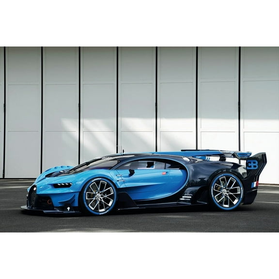 Bugatti Chiron Speed Beast Super Car Racing Wall Art Home Decor - 24x36 Inch Glossy Laminated Poster - Stunning Detail and Bold Colors