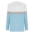 thumbnail image 4 of ATOYSOY Women's V Neck Sweatshirts Outwear Loose Scrubs Tops Pockets Casual Shirts Solid Color Pullover Pockets Workout Long Sleeve Tees Fall Winter Fashion White M, 4 of 5