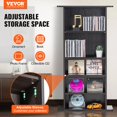 thumbnail image 3 of STAWAY Armoire de Rangement Multimédia Réglable à 5 Niveaux - Contient 240 CDs, DVD & Livres - Design Stable et Flexible avec Étiquettes pour une Organisation Efficace - Finition Espresso, 3 of 9