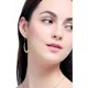 thumbnail image 3 of Lightweight Teardrop Hoop Earrings for Women - 14k Gold/White Gold Plated Large Oval Pull Through Hoop Earrings High Polished Statement Jewelry, 3 of 4