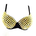 thumbnail image 3 of Women's Steampunk Bra With Spike Studs Rivet Party Club Rave Sport Bra Tops, 3 of 3