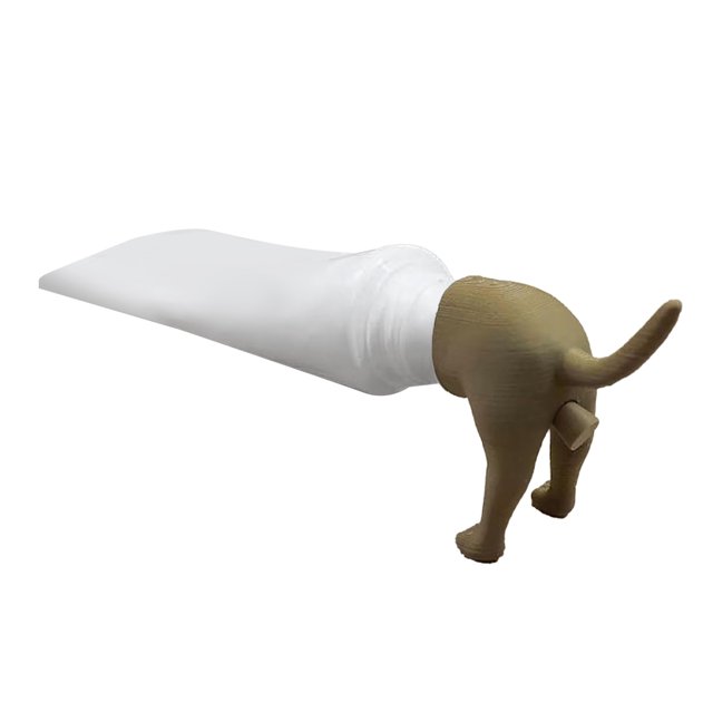 Adorno de pasta de dientes con forma de trasero de perro haciendo caca Divertido tapón de pasta de dientes con forma de perro haciendo caca Dispensador de tapón de pasta de dientes Marrón