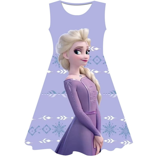 Vestido de Elsa de Frozen para ninas vestido de princesa Elsa de dibujos animados disfraz para ninos de 1 a 10 anos vestido de fiesta de cumpleanos ropa de princesa Elsa para
