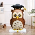 thumbnail image 3 of 1Pcs 150cm Large Stand Graduation Brown Yellow Owl Doctor Balloons Graduation Party Decorations Balloon, 3 of 5
