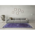 thumbnail image 3 of Ahgly Company Machine Washable Indoor Rectangle Persian Blue Traditional Area Rugs, 7' x 10', 3 of 4