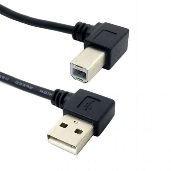 Chenyang CY Right Angled USB 2.0 A Male - B Male Printer Scanner 90 Degree Cable 50cm 100cm