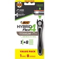 thumbnail image 2 of BIC Flex 4 Hybrid Disposable Razors for Men, Sensitive Skin Razor For a Smooth and Close Shave, 1 Handle and 8 Cartridges With 4 Blades, 2 of 15