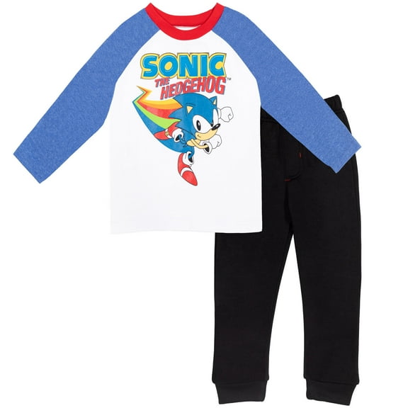 SEGA Sonic The Hedgehog Toddler Boys T-Shirt and FleecePants Toddler to Big Kid