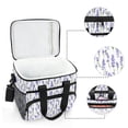 thumbnail image 6 of FORMRS Insulated Cooler Bag 24 Cans Capacity Soft Leakproof Lunch Box with Side Pockets, Watercolor Lavender Pattern, 6 of 7