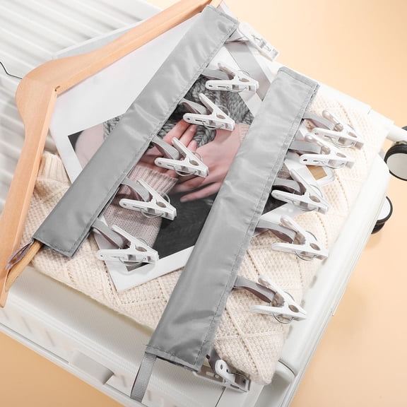 IDEANATEGRATE 4Pcs Foldable Cloth Hanger Clips Nonslip Grip For Travel Home Organization