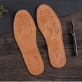 thumbnail image 1 of Plantilla de cuero de vaca para zapatos Hombres Mujeres Desodorante cómodo Plantillas de cuero casuales para pies Calidad Zapatos planos de cuero genuino SoleEU40-250mm Gao Jinjia LED, 1 of 2