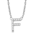 thumbnail image 1 of Petite Pave Diamond Initial Pendant Necklace 14k White Gold, 1 of 1