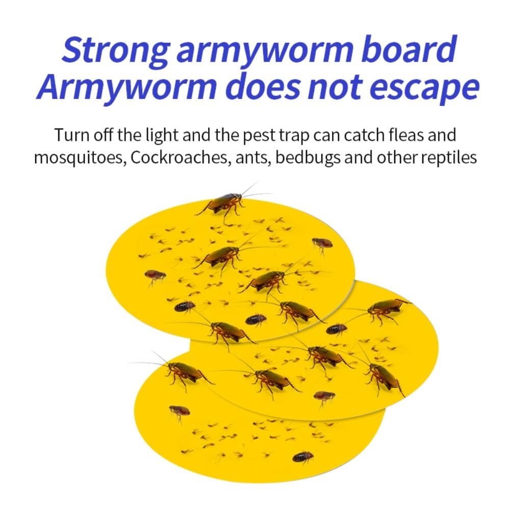 Trampa Para Insectos Recargable Por USB - Con 5 Almohadillas Adhesivas, Atrae Pulgas, Moscas Y Mosquitos