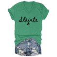 thumbnail image 4 of TSADFHJI T-Shirts pour Femmes Coton Plus T-Shirt Décontracté Imprimé Cœur de la Saint-Valentin Col Rond Manches Courtes G Vert Clair, 4 of 4