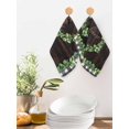 thumbnail image 2 of Spring Eucalyptus Leaves Kitchen Dish Towels for Drying Dishes Set of 4, Farmhouse Botanical Brown Wood Waffle Weave Microfiber Hand Tea Bathroom Towels Quick Dry & Absorbent Towel 12x12, 2 of 7