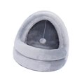 thumbnail image 1 of Cama para Gatos Cueva, Nido para Gatos semicerrado, Interior Otoño Invierno Acogedora Cama para Gatos autocalentable Casa para Perros, Cachorros y , gris grande, 1 of 8