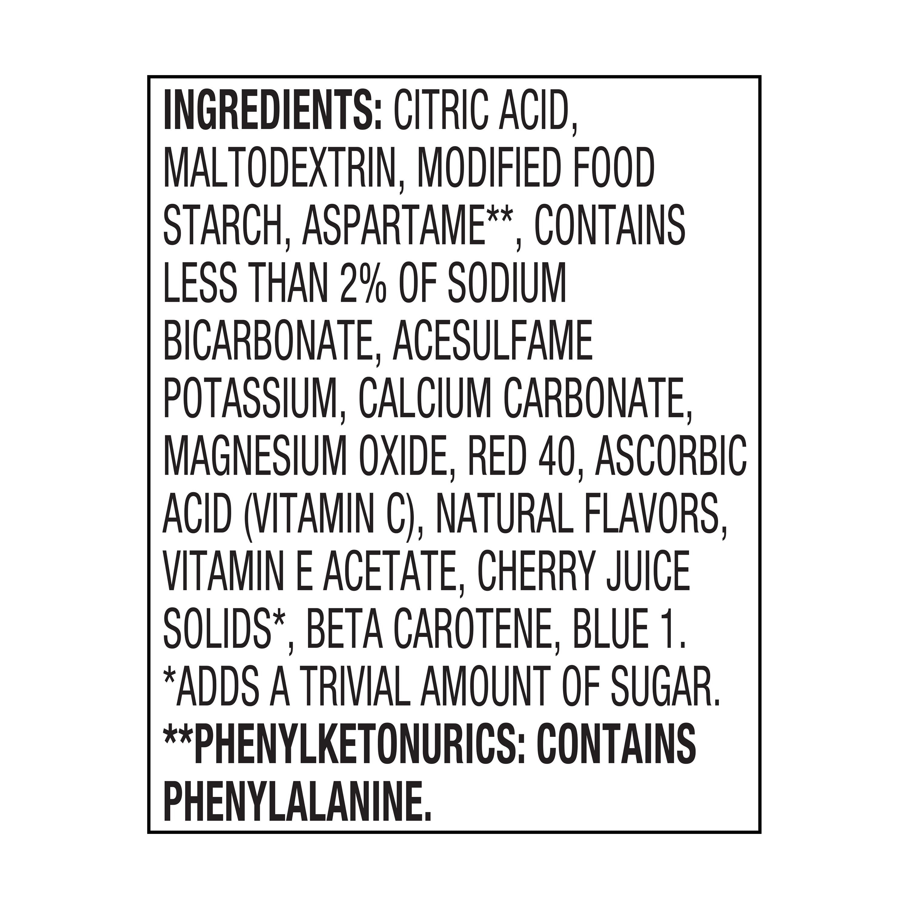 (12 pack) Great Value Sugar-Free Cherry Pomegranate Antioxidant Powdered Drink Mix, 0.11 oz, 10 Count