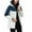 #H-White, variant on ZHYou Womens Waterproof Jakcets Zip Up Fleece Warm Color Block Hooded Windproof Coats