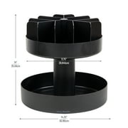 Mind Reader 2-Tier Snack Carousel, Countertop Organizer, Snack Tray, Plastic, Black