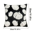 thumbnail image 3 of Btomtd 18" x 18" Halloween Throw Pillow Covers with Pumpkins Embroidery, Velvet Thanksgiving Fall Pillow Cases, Holiday Decorative Cushion Covers for Couch Sofa and Bed, D, 3 of 6