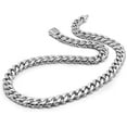 thumbnail image 2 of Men 925 Sterling Silver Solid Miami Cuban Chain Necklace 10MM &12MM- Curb Cuban 18 "20 "22" 24 "26" 28" Thick Big Link Choker For Man - Fine Jewelry, 2 of 5