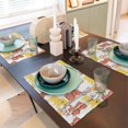 thumbnail image 6 of Placemats Set Of 4 / 6, Cute Painted Cartoon Cat Placemats For Dining Table Indoor/Outdoors Heat Resistant Washable Placemats 18" X 12", 6 of 8