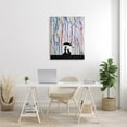 thumbnail image 2 of Modern Vivid Drip Silhouette Couple Abstract Graphic Art Gallery Wrapped Canvas Print Wall Art, 2 of 7