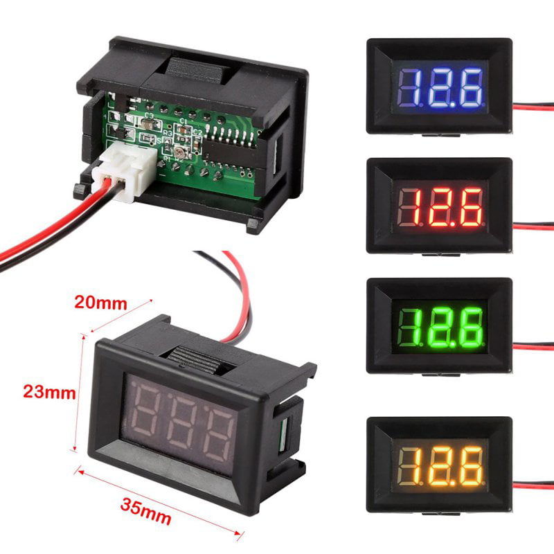 0.36" DC 2.5-30V 2 Wire LED Display Digital Voltage Voltmeter Panel Car Motor US 