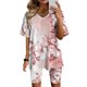 thumbnail image 2 of Blusas para las Mujeres Casual, Cuello en V de Manga Corta Impresa Superior Y Suelto Pantalones Cortos, Conjuntos de Moda de Verano, 2 of 4