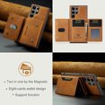 thumbnail image 6 of 2 in 1 Wallet Case for Samsung Galaxy S25 Ultra for Women Men, Detachable Cards Holder Magnetic Back Cover Stand Feature Shockproof Premium PU Leather Phone Cover for Samsung Galaxy S25 Ultra, Brown, 6 of 12