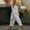 30-Gray, variant on Wide Leg Pants Woman Womens Linen Pants High Waisted Elastic Drawstring Lounge Trousers Beach Palazzo Pants with Pockets 33-Pink XXL